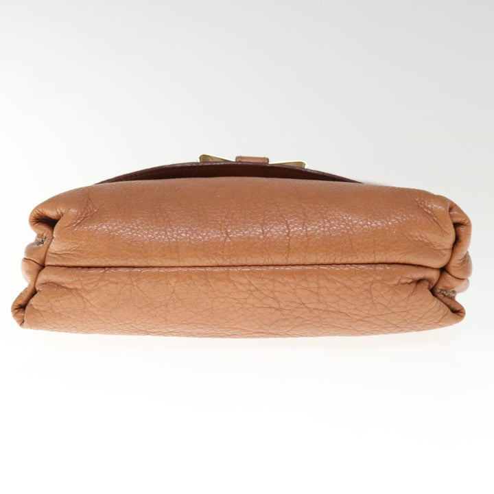 Chloe Lily Hand Bag Leather 2way Brown yk10587
