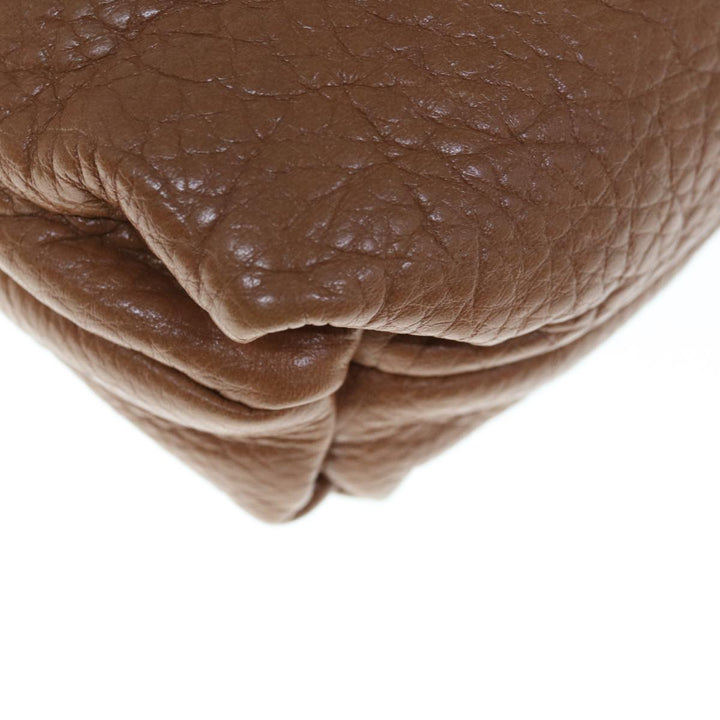 Chloe Lily Hand Bag Leather 2way Brown yk10587