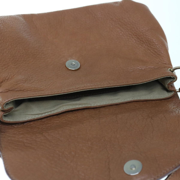 Chloe Lily Hand Bag Leather 2way Brown yk10587