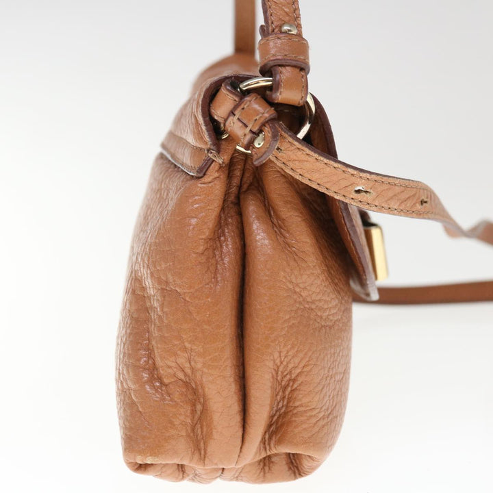 Chloe Lily Hand Bag Leather 2way Brown yk10587