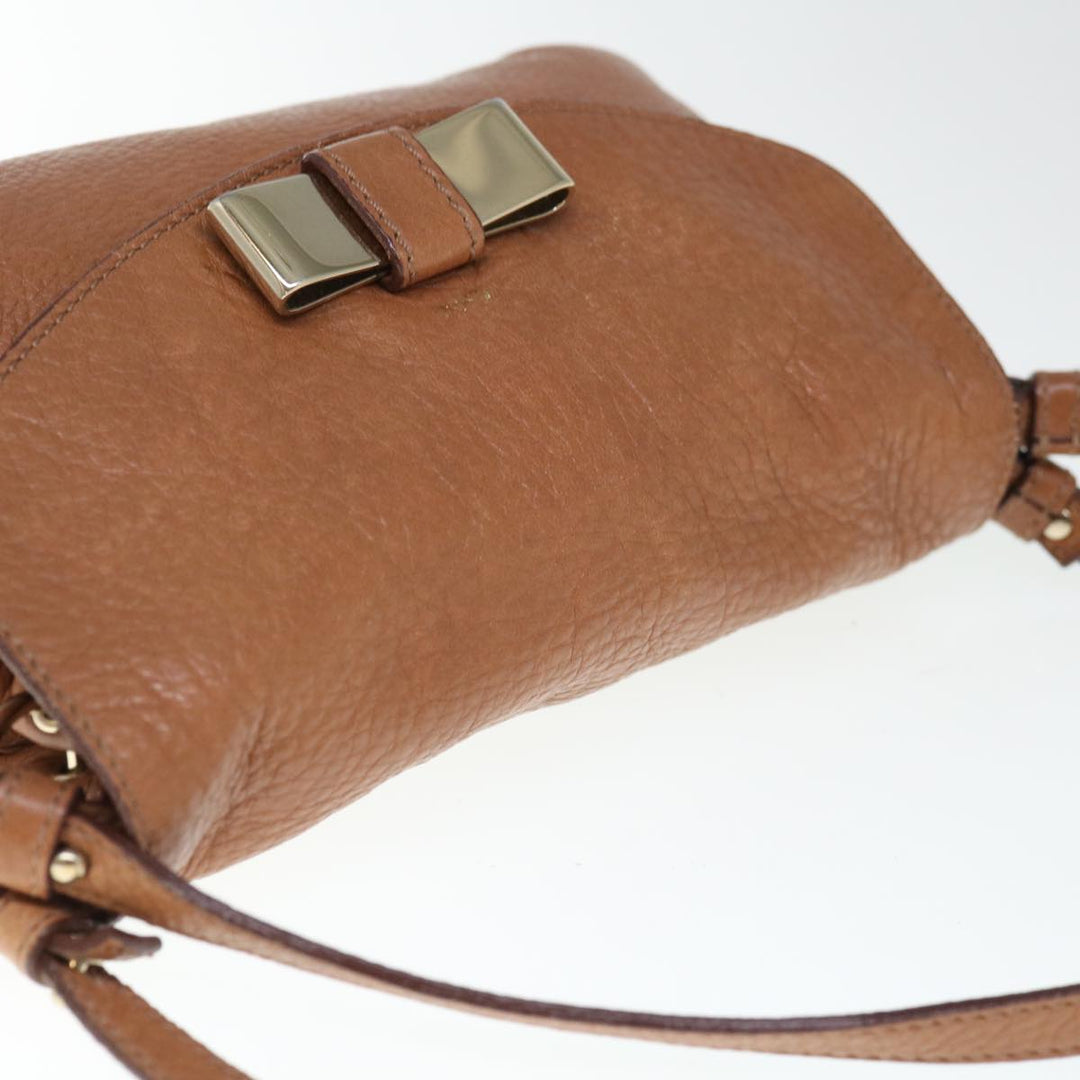 Chloe Lily Hand Bag Leather 2way Brown yk10587