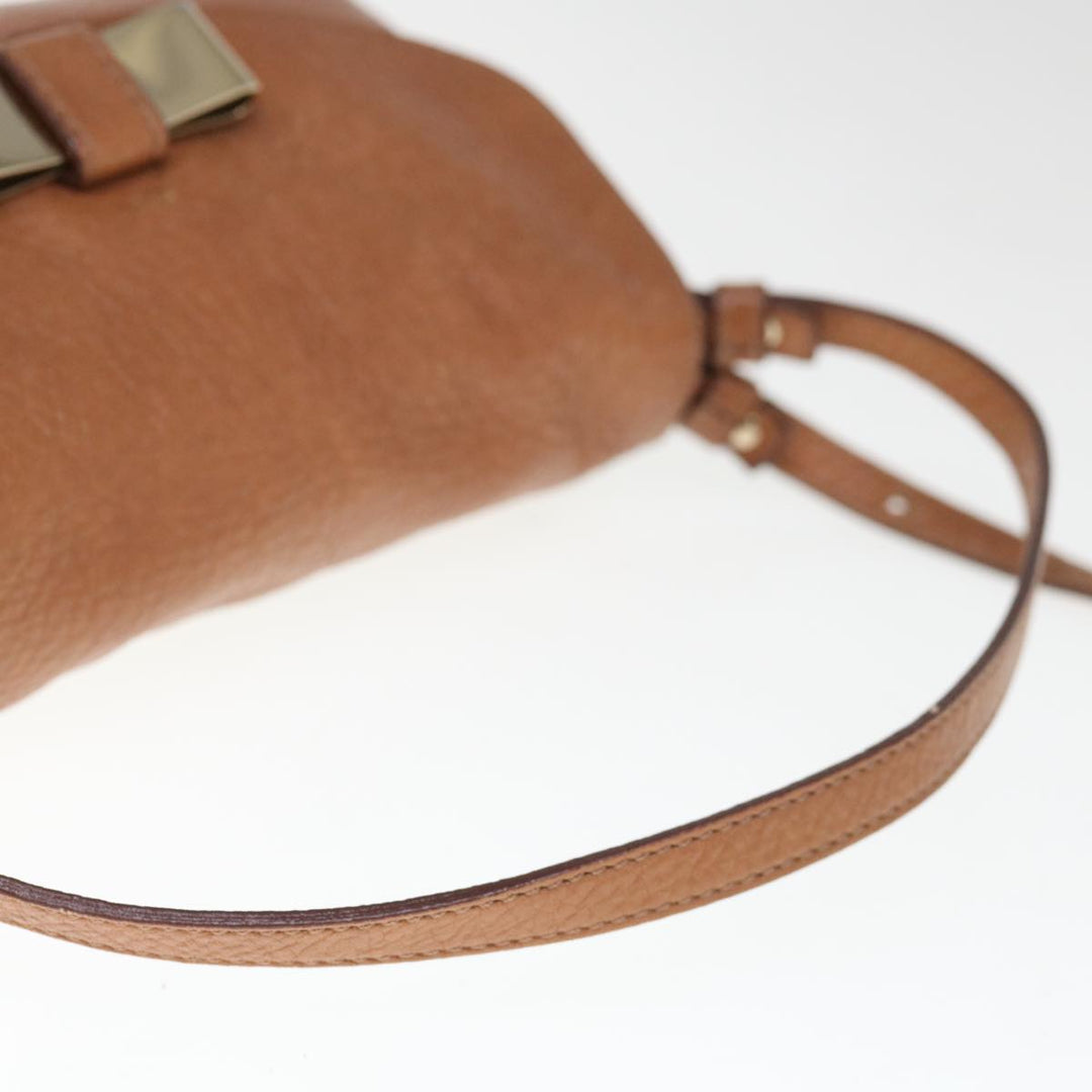 Chloe Lily Hand Bag Leather 2way Brown yk10587