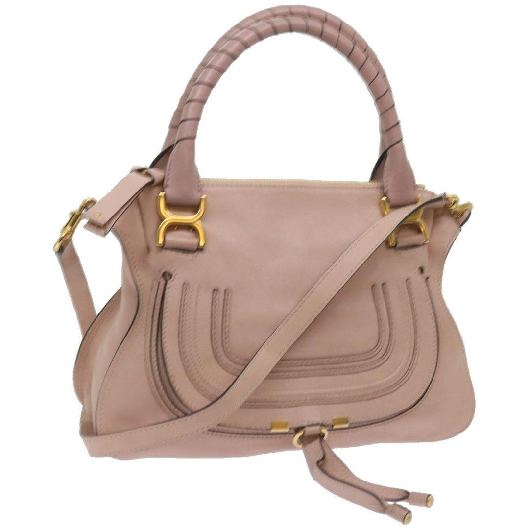 Chloe Mercy Hand Bag Leather 2way Pink yk10730