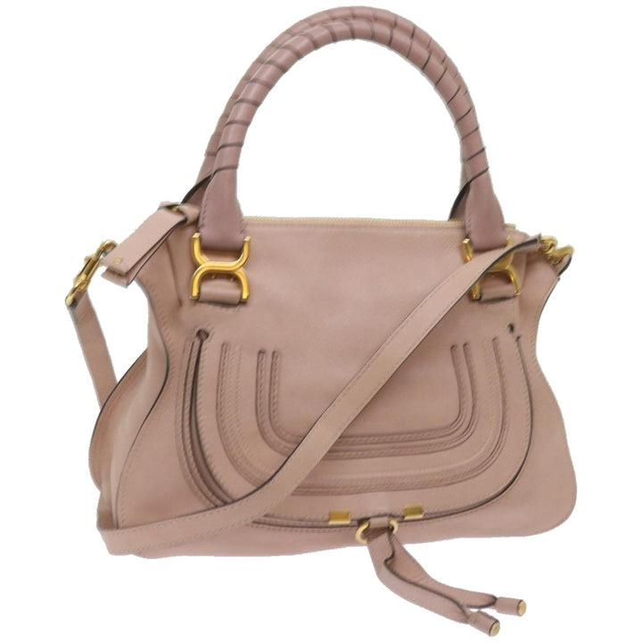 Chloe Mercy Hand Bag Leather 2way Pink yk10730