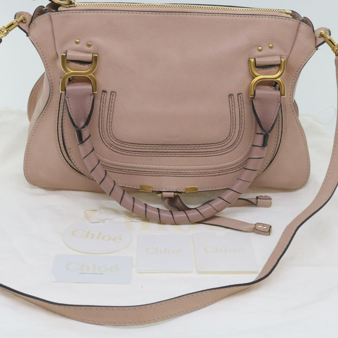 Chloe Mercy Hand Bag Leather 2way Pink yk10730