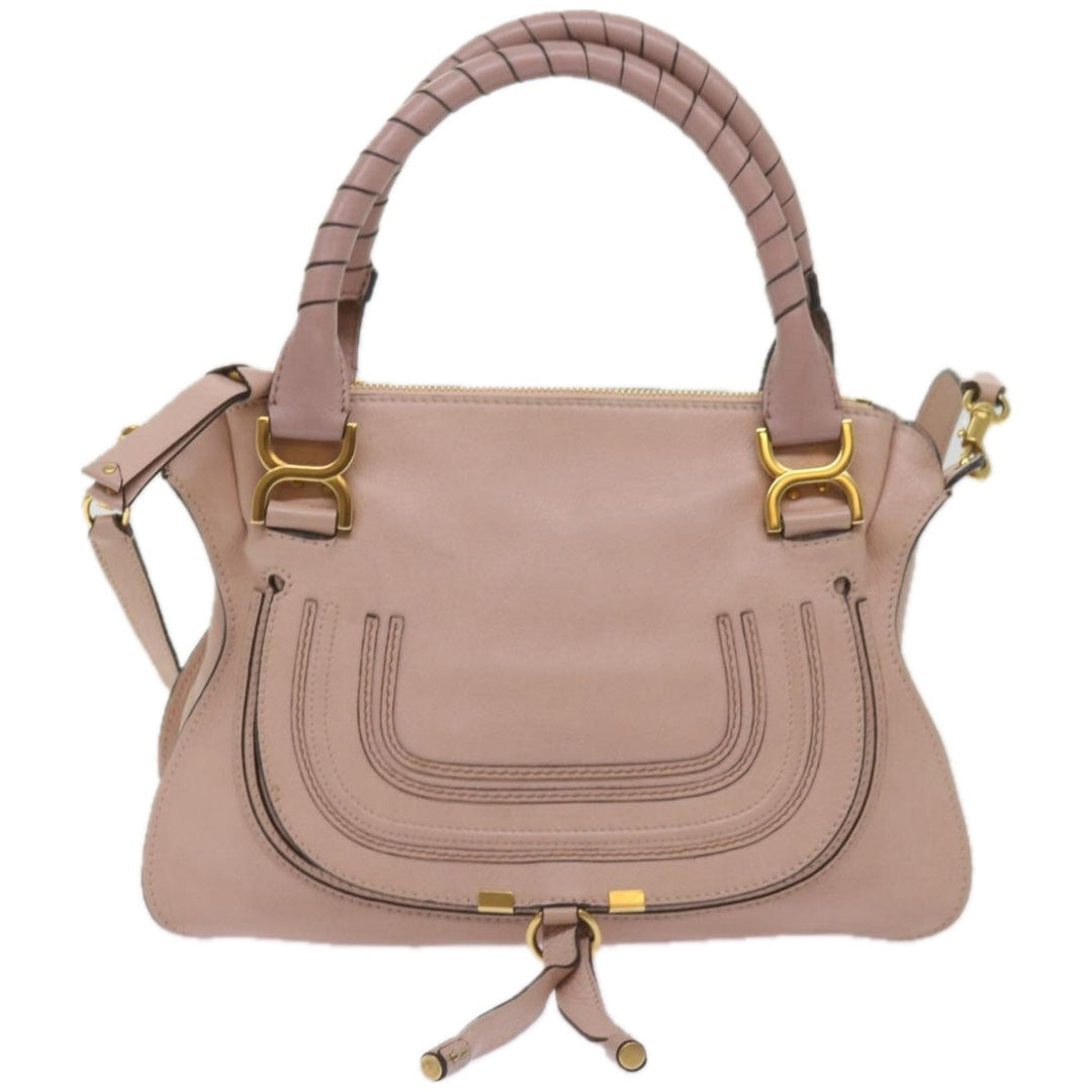 Chloe Mercy Hand Bag Leather 2way Pink yk10730