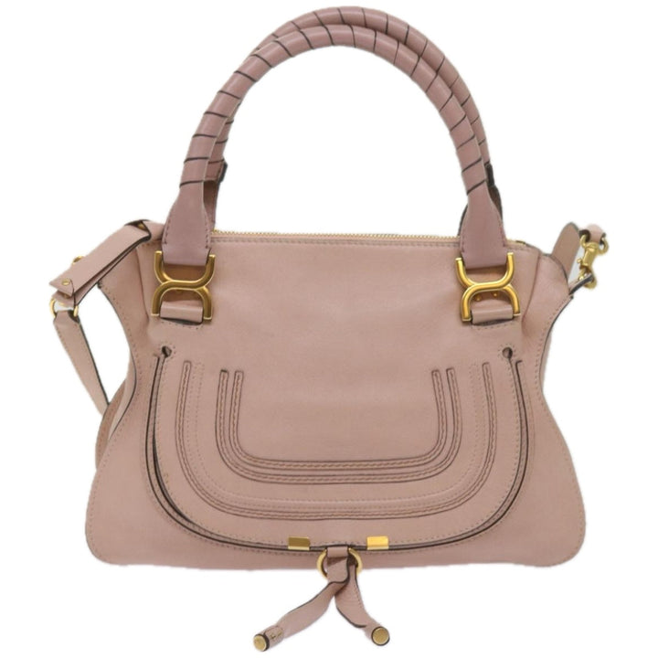 Chloe Mercy Hand Bag Leather 2way Pink yk10730