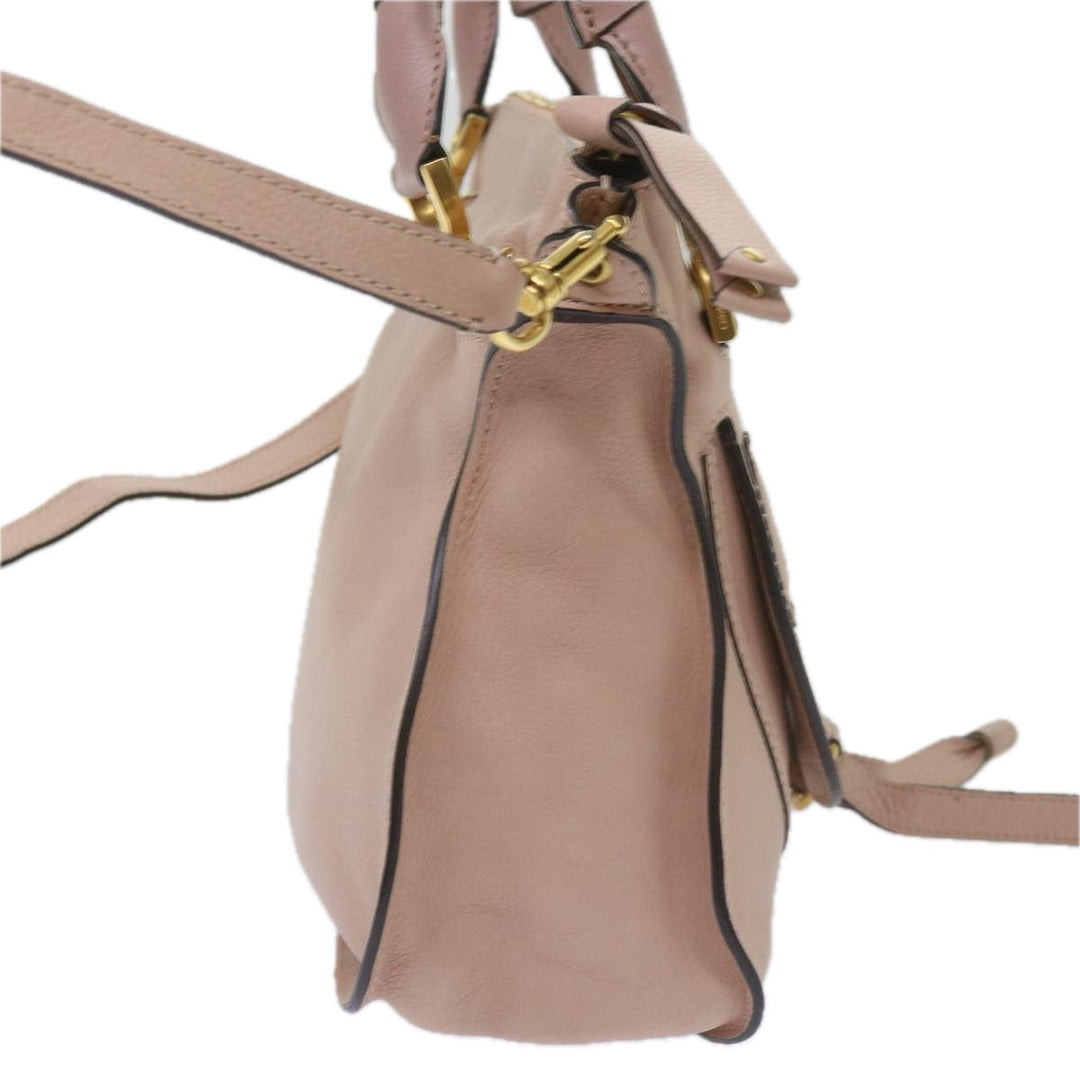 Chloe Mercy Hand Bag Leather 2way Pink yk10730