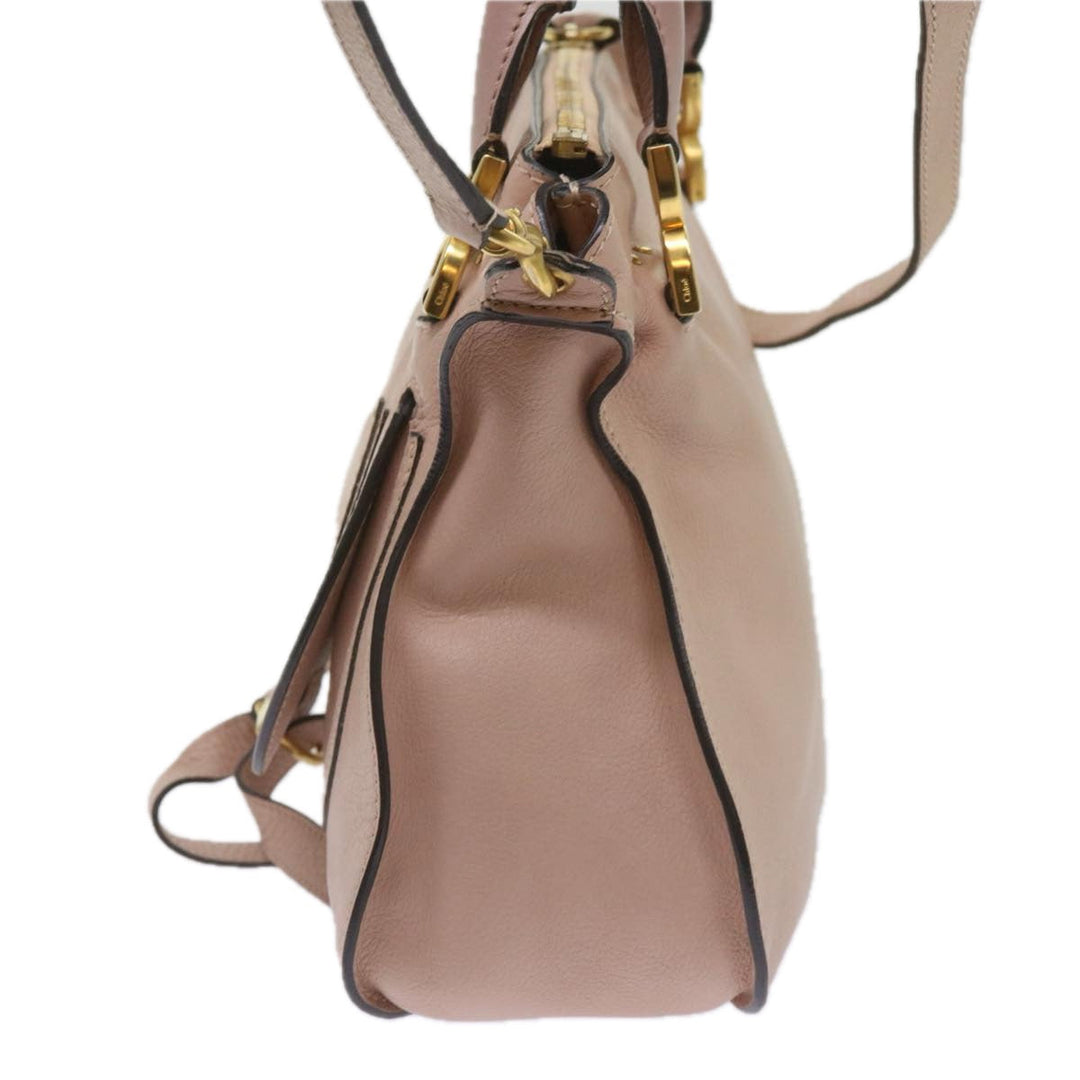 Chloe Mercy Hand Bag Leather 2way Pink yk10730