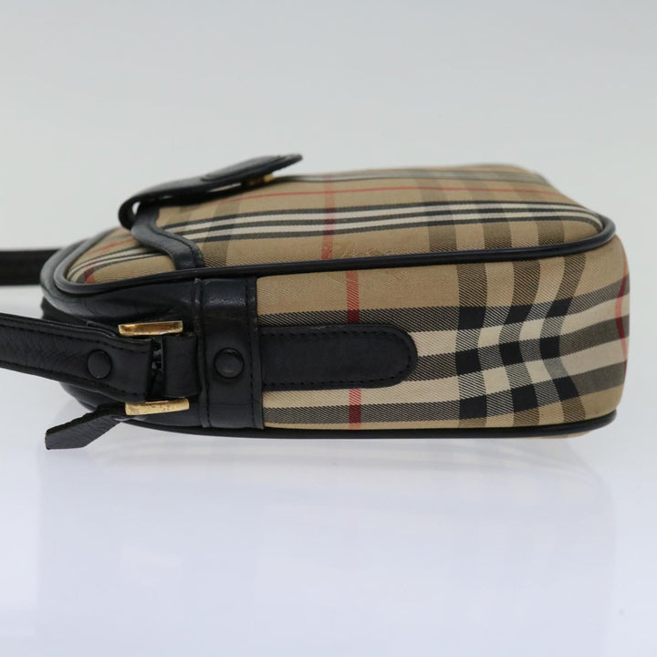 BURBERRYSs Nova Check Shoulder Bag Canvas Beige Auth yk10744