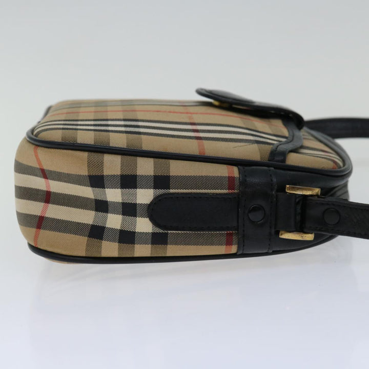 BURBERRYSs Nova Check Shoulder Bag Canvas Beige Auth yk10744
