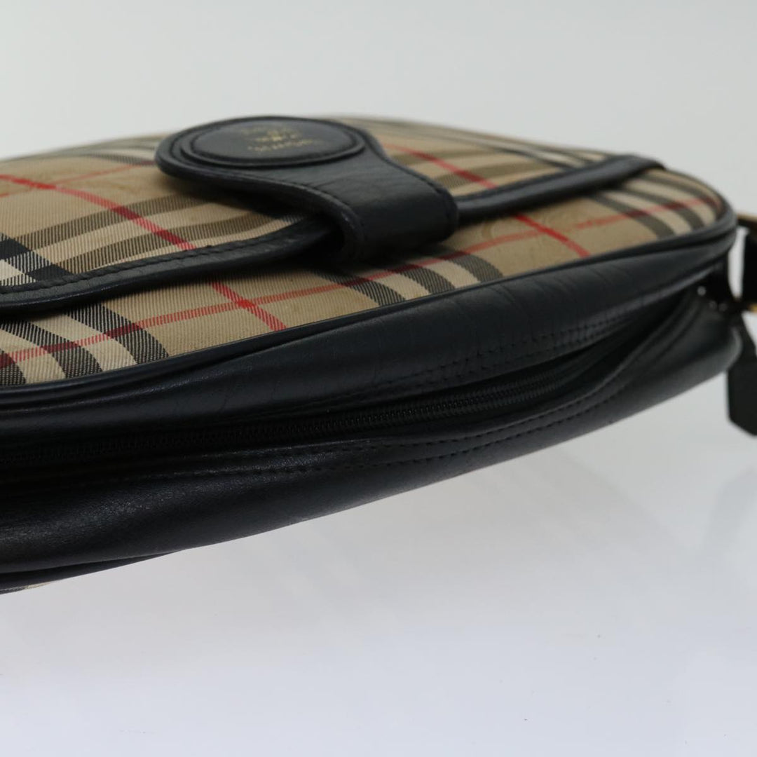 BURBERRYSs Nova Check Shoulder Bag Canvas Beige Auth yk10744