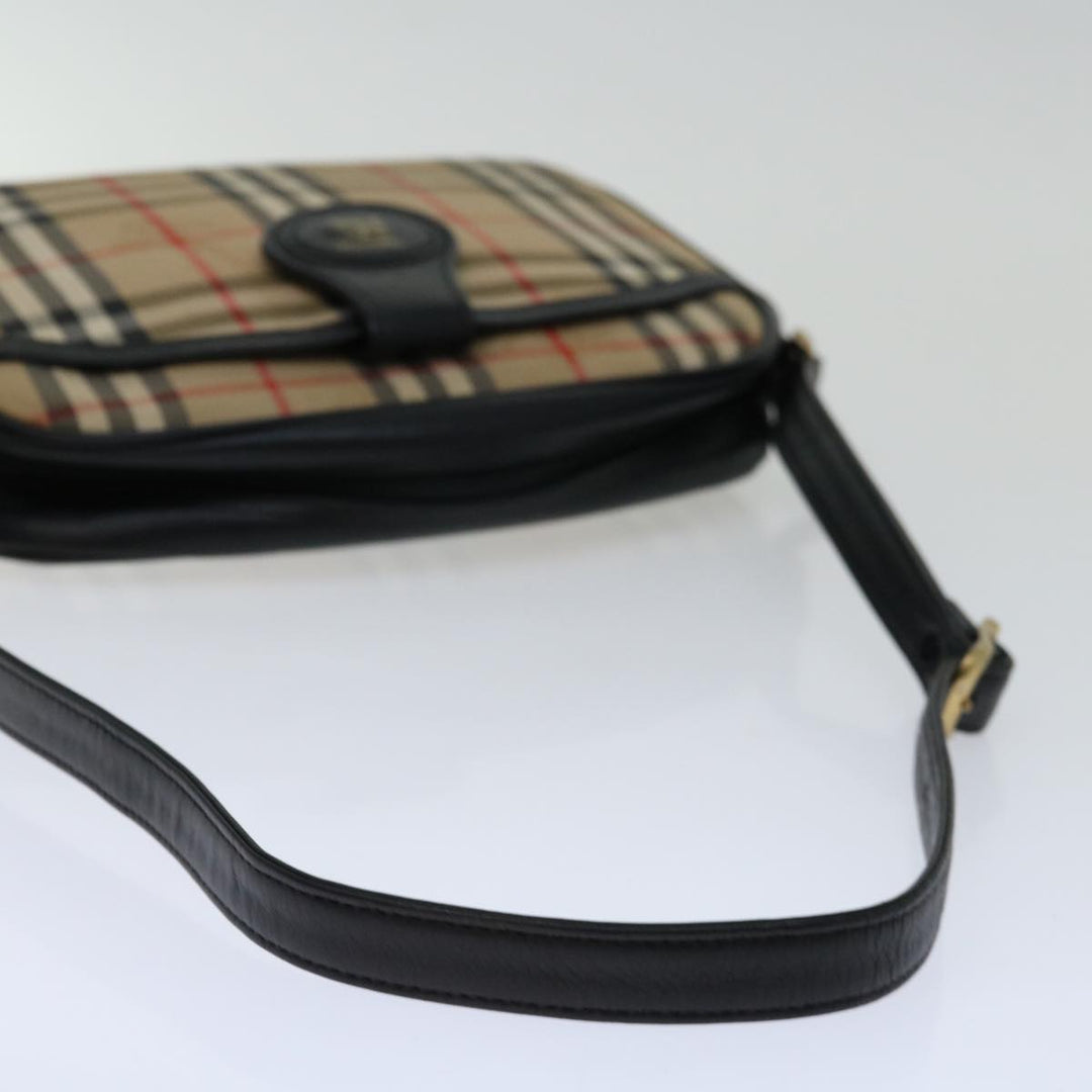 BURBERRYSs Nova Check Shoulder Bag Canvas Beige Auth yk10744