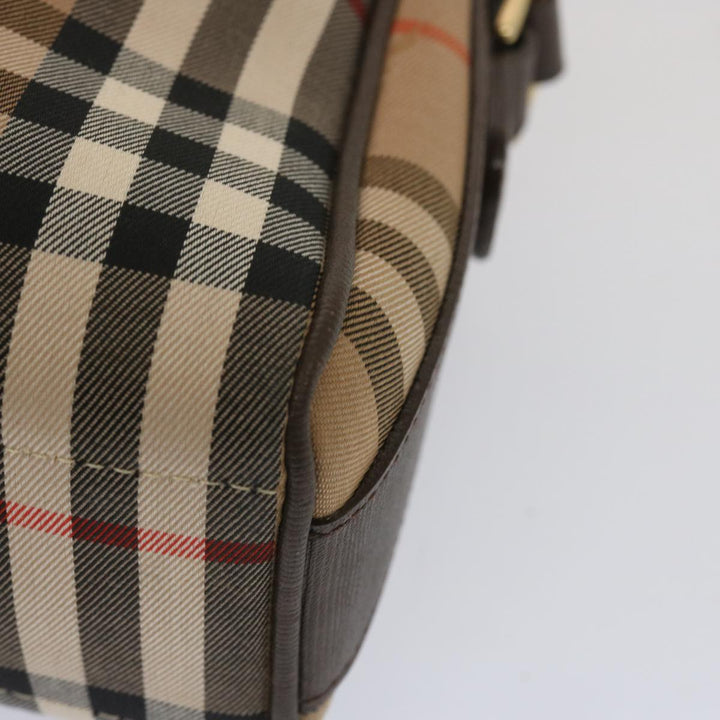 BurberrySs Nova Check Shoulder Bag Canvas Beige Auth yk10796