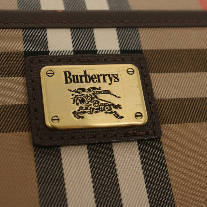 BurberrySs Nova Check Shoulder Bag Canvas Beige Auth yk10796