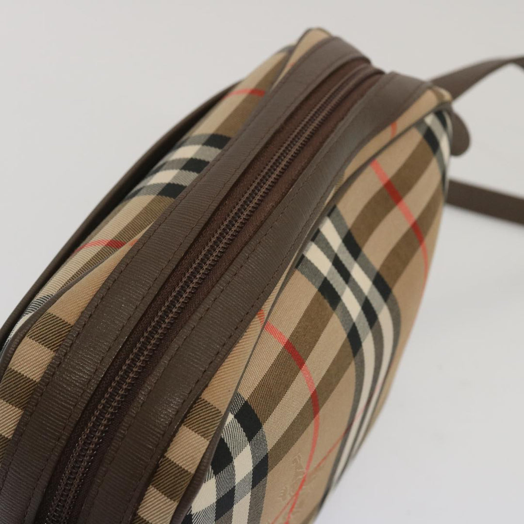 BurberrySs Nova Check Shoulder Bag Canvas Beige Auth yk10796
