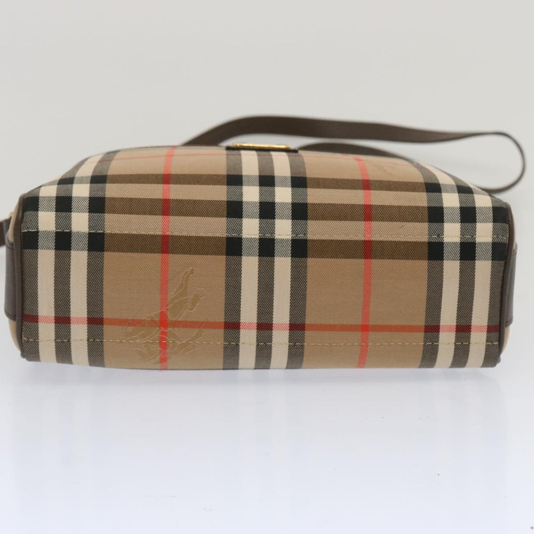 BurberrySs Nova Check Shoulder Bag Canvas Beige Auth yk10796