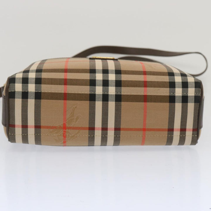 BurberrySs Nova Check Shoulder Bag Canvas Beige Auth yk10796