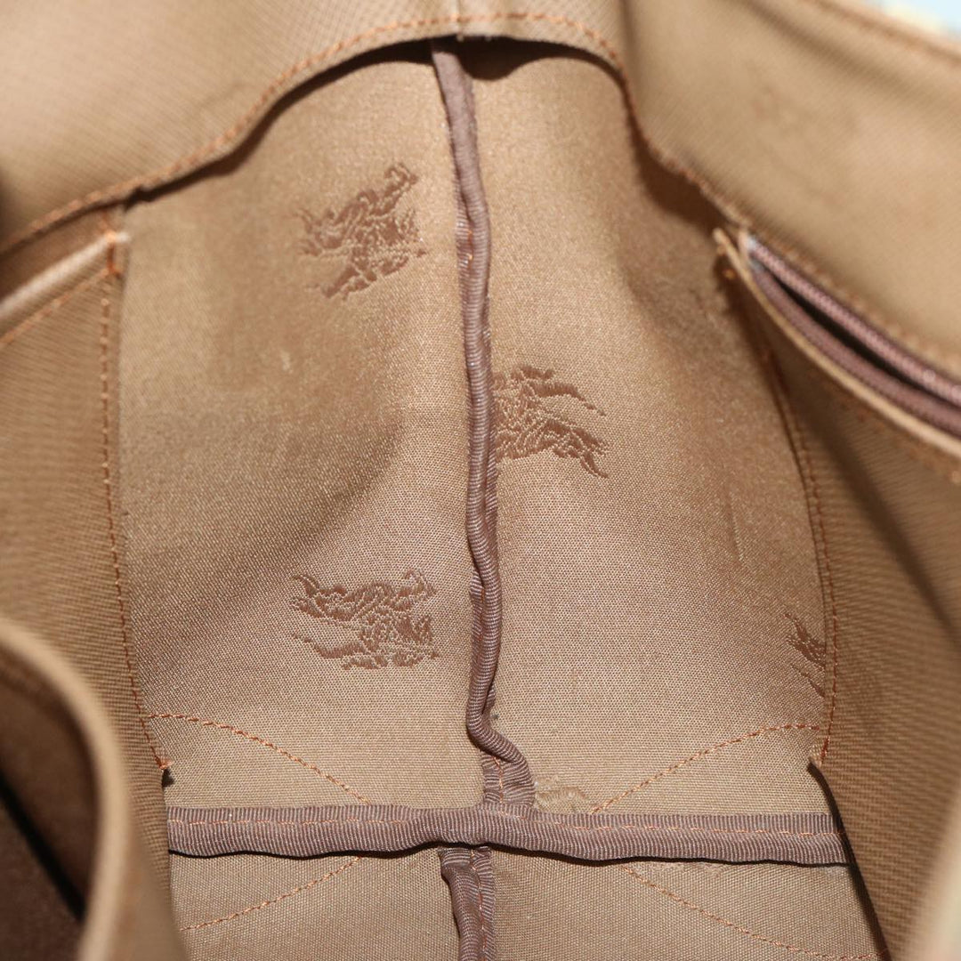 BURBERRYSs Nova Check Hand Bag Canvas Beige Auth yk10806