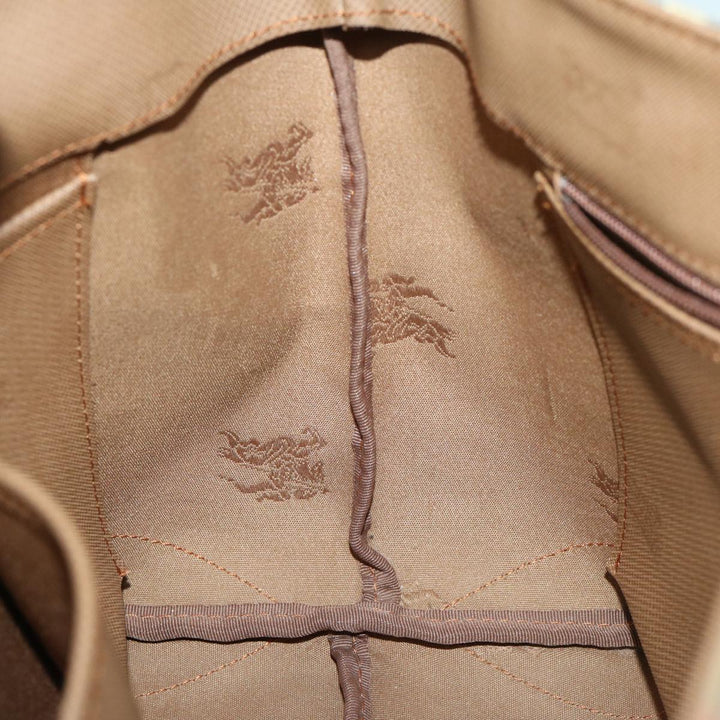 BURBERRYSs Nova Check Hand Bag Canvas Beige Auth yk10806