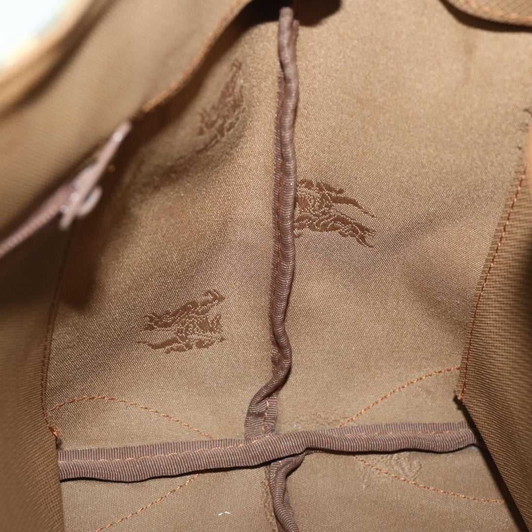 BURBERRYSs Nova Check Hand Bag Canvas Beige Auth yk10806