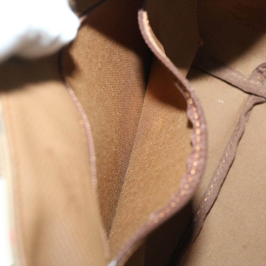 BURBERRYSs Nova Check Hand Bag Canvas Beige Auth yk10806