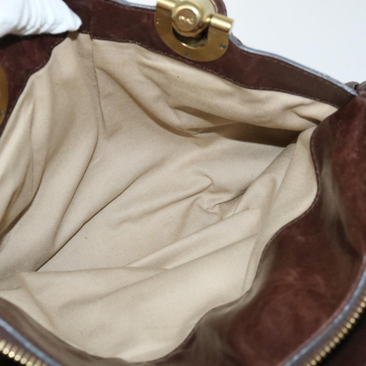 Chloe Hand Bag Leather Brown yk10845
