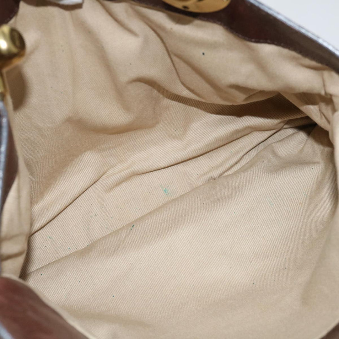 Chloe Hand Bag Leather Brown yk10845