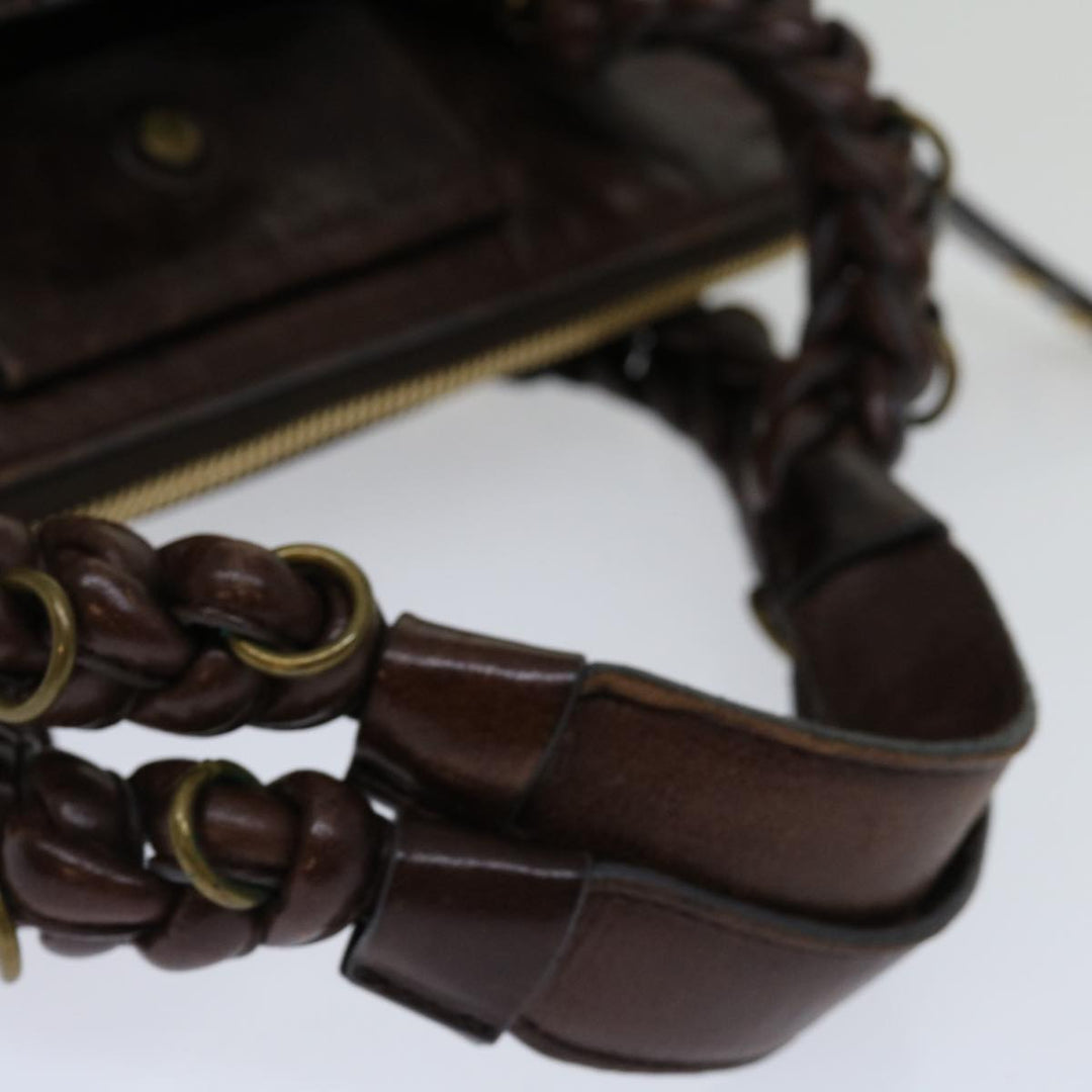 Chloe Hand Bag Leather Brown yk10845