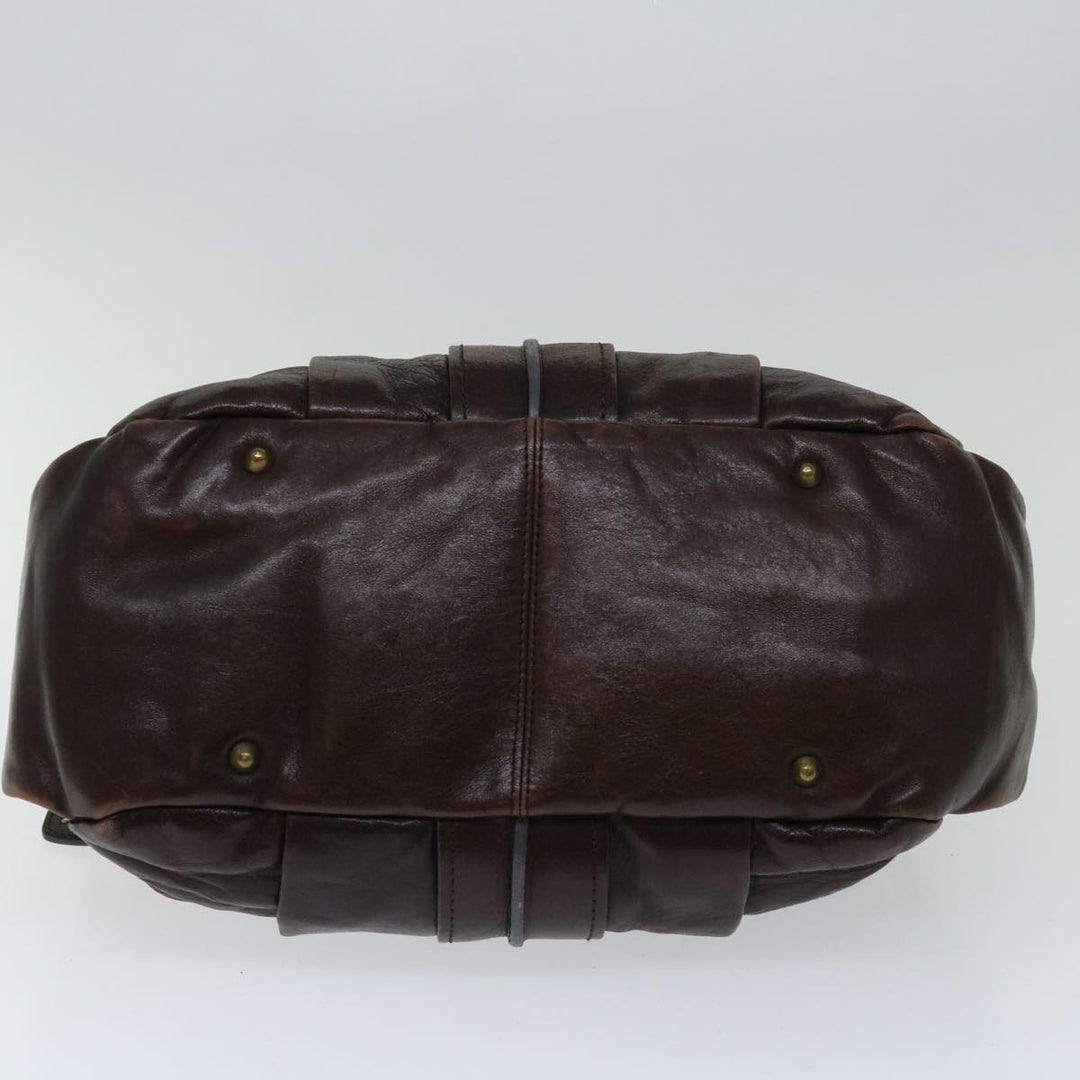 Chloe Hand Bag Leather Brown yk10845