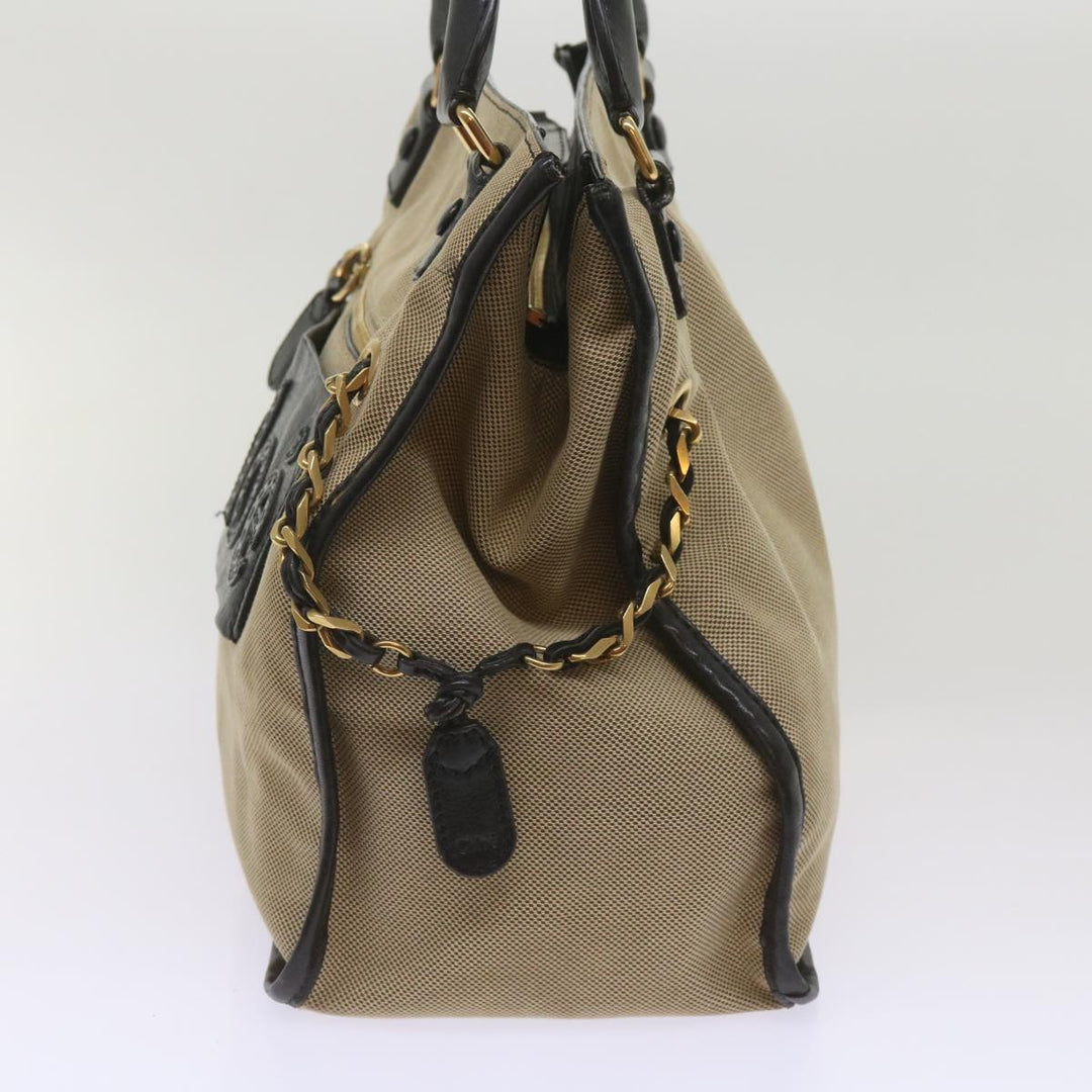 Chloe Harley Hand Bag Canvas Leather Beige 01 10 51 6008 yk10852