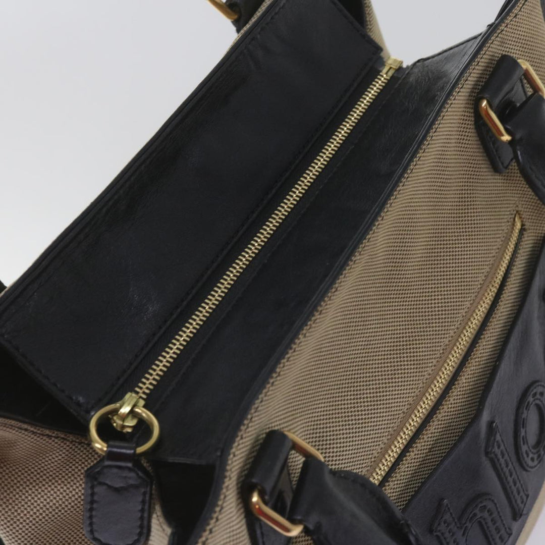 Chloe Harley Hand Bag Canvas Leather Beige 01 10 51 6008 yk10852