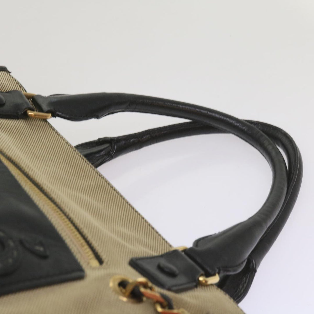 Chloe Harley Hand Bag Canvas Leather Beige 01 10 51 6008 yk10852