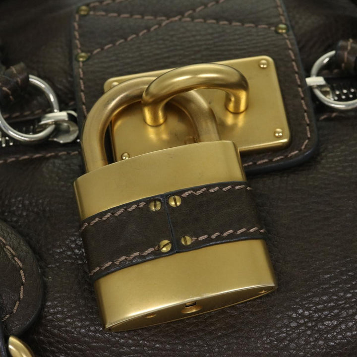 Chloe Paddington Shoulder Bag Leather Brown 03 09 51 5243 yk10862