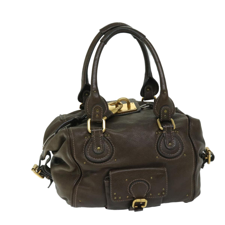 Chloe Paddington Shoulder Bag Leather Brown 03 09 51 5243 yk10862