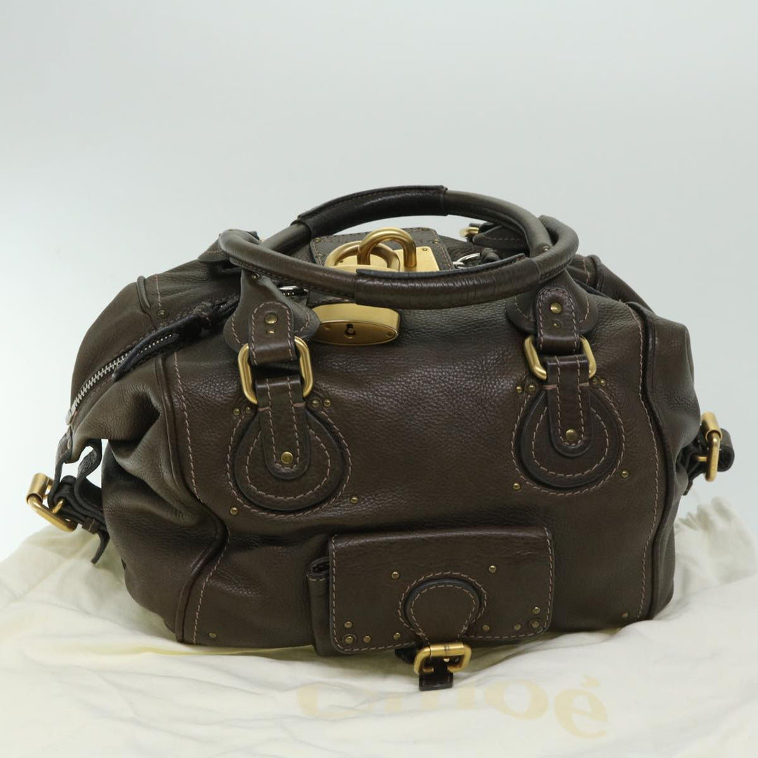 Chloe Paddington Shoulder Bag Leather Brown 03 09 51 5243 yk10862