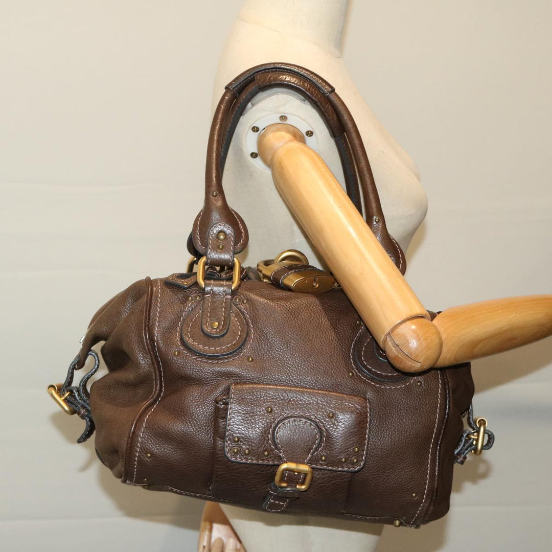 Chloe Paddington Shoulder Bag Leather Brown 03 09 51 5243 yk10862