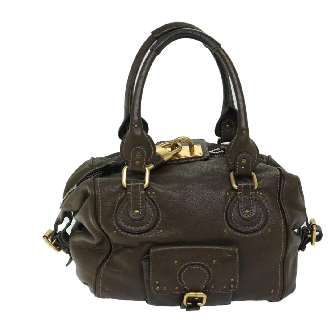 Chloe Paddington Shoulder Bag Leather Brown 03 09 51 5243 yk10862