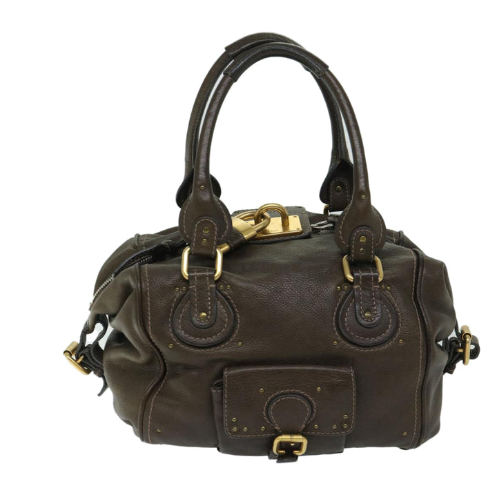 Chloe Paddington Shoulder Bag Leather Brown 03 09 51 5243 yk10862