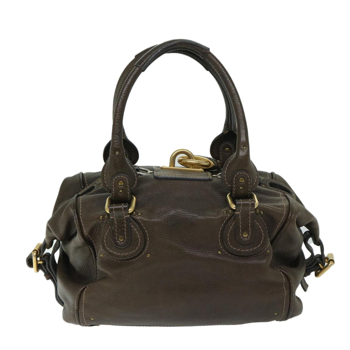 Chloe Paddington Shoulder Bag Leather Brown 03 09 51 5243 yk10862