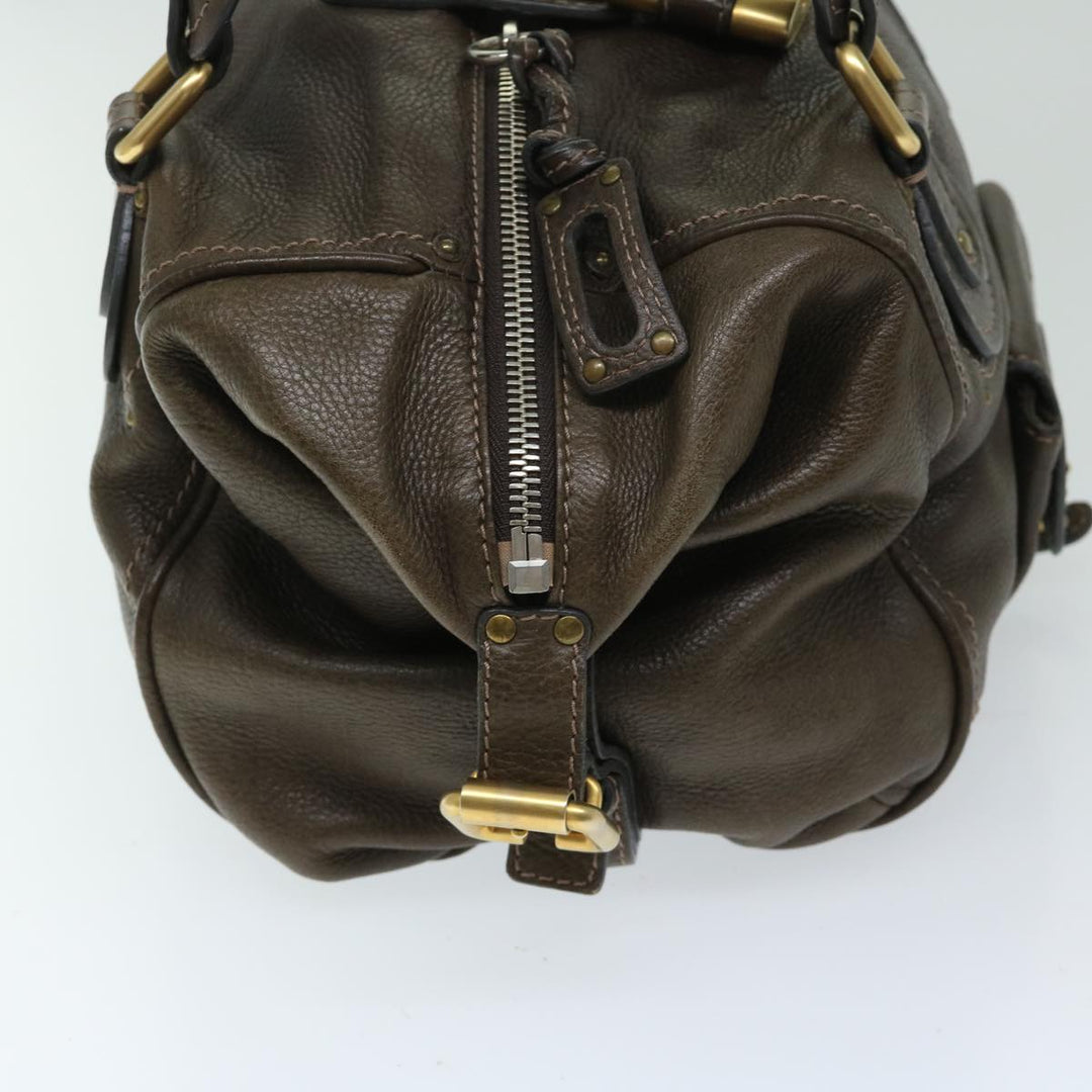 Chloe Paddington Shoulder Bag Leather Brown 03 09 51 5243 yk10862