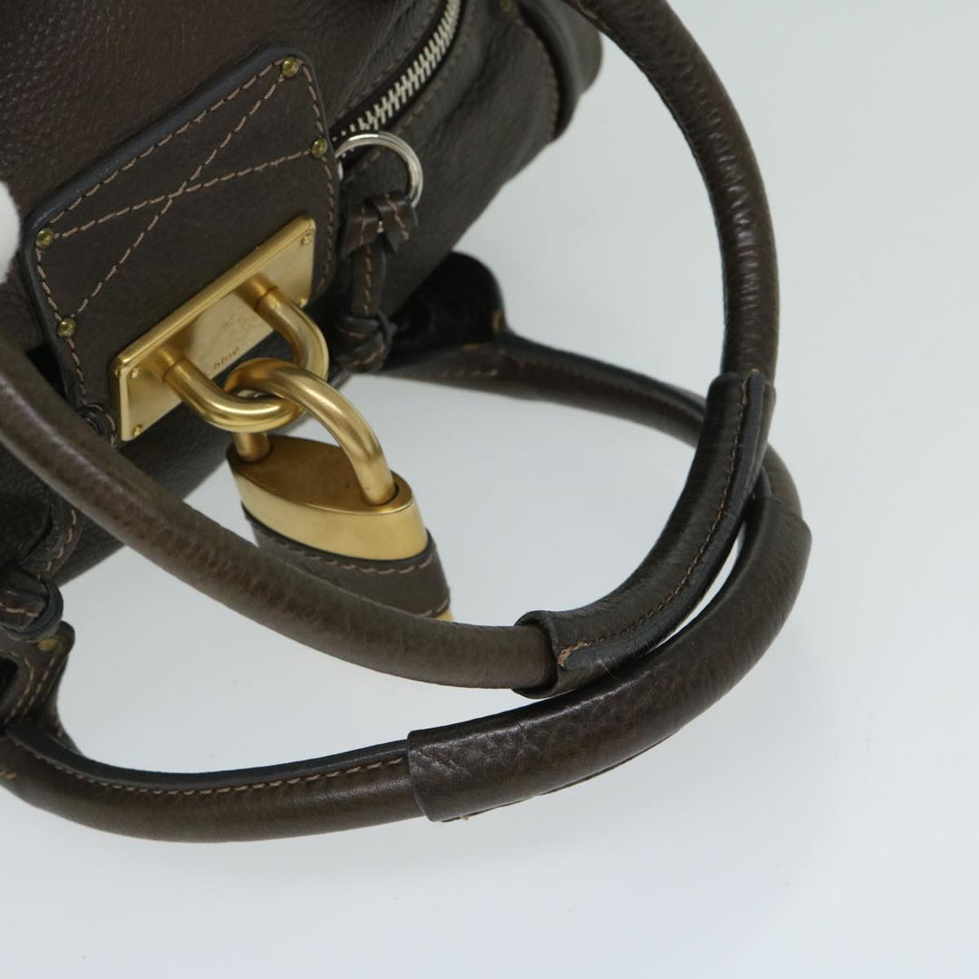 Chloe Paddington Shoulder Bag Leather Brown 03 09 51 5243 yk10862