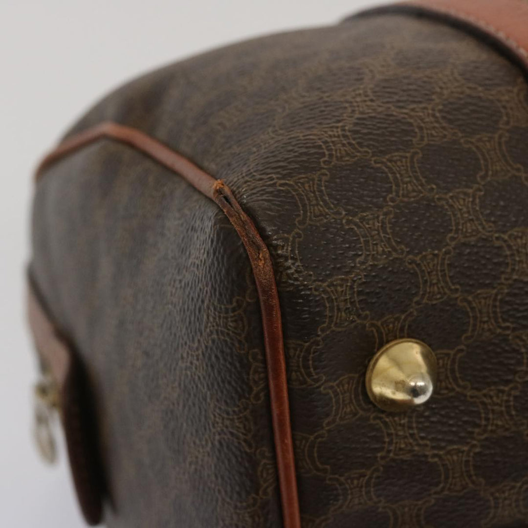 Celine Macadam Canvas Hand Bag PVC Brown Auth yk10911
