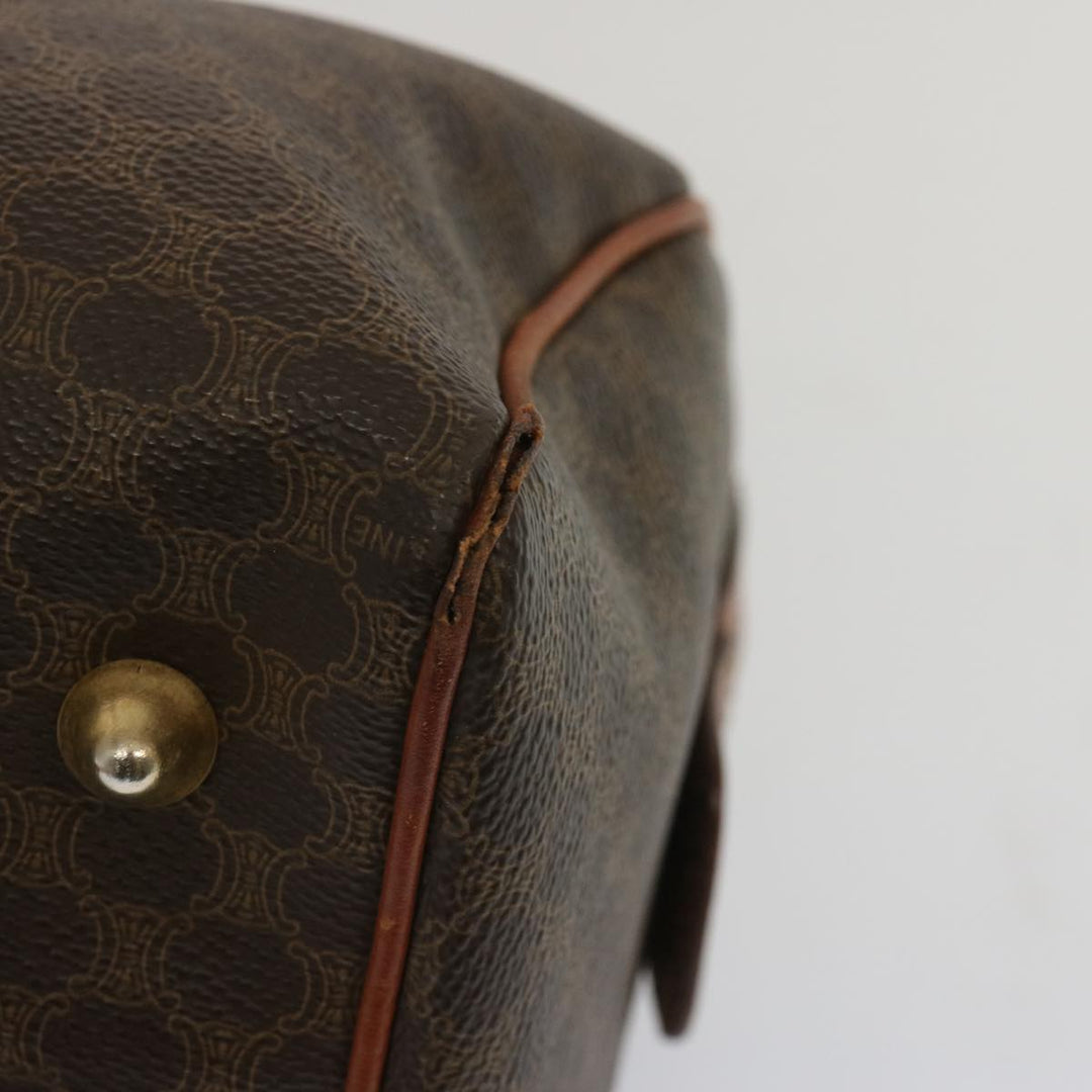 Celine Macadam Canvas Hand Bag PVC Brown Auth yk10911