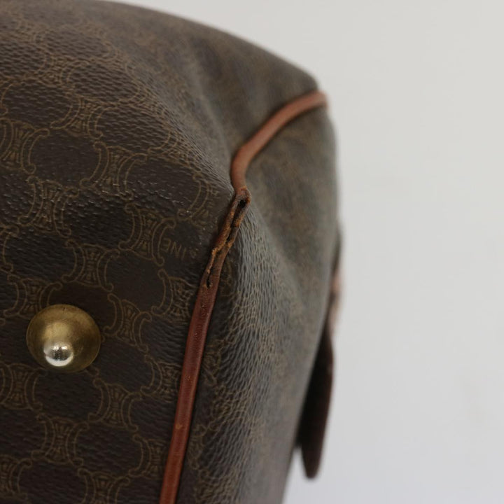 Celine Macadam Canvas Hand Bag PVC Brown Auth yk10911