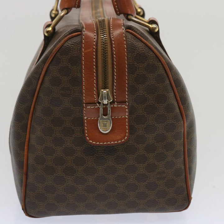 Celine Macadam Canvas Hand Bag PVC Brown Auth yk10911