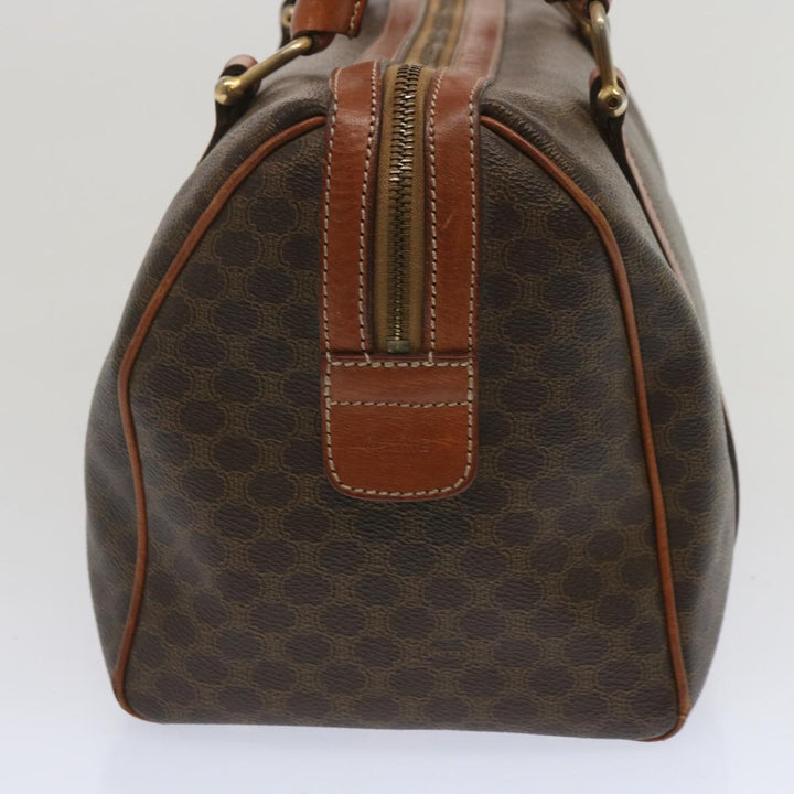 Celine Macadam Canvas Hand Bag PVC Brown Auth yk10911