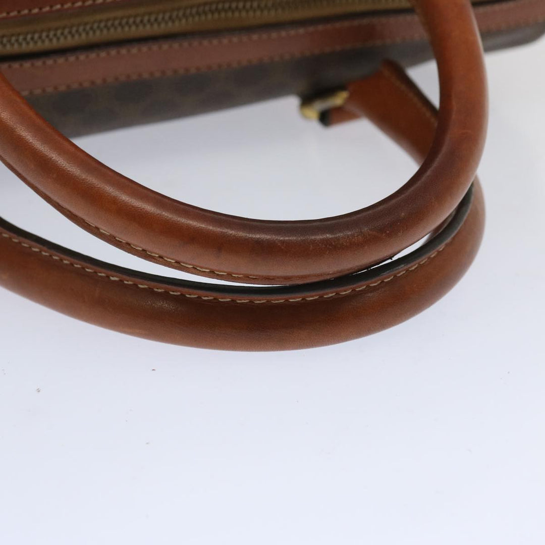 Celine Macadam Canvas Hand Bag PVC Brown Auth yk10911