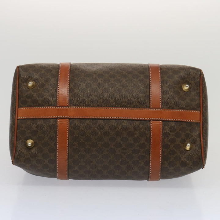 Celine Macadam Canvas Hand Bag PVC Brown Auth yk10911