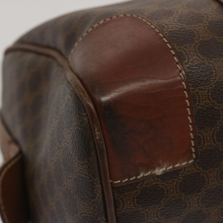 Celine Macadam Canvas Hand Bag PVC Brown Auth yk10913